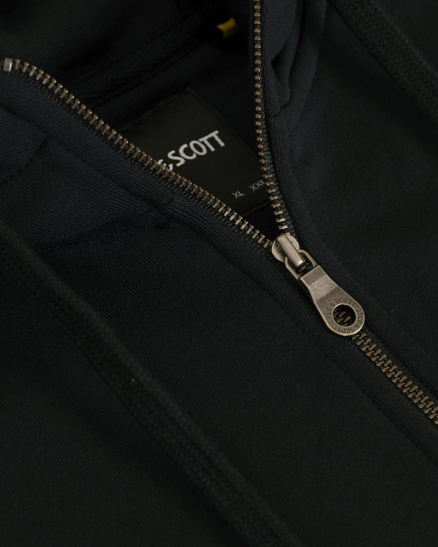 Uomini | Maglieria | Lyle & Scott | Half Zip Hoodie True Black