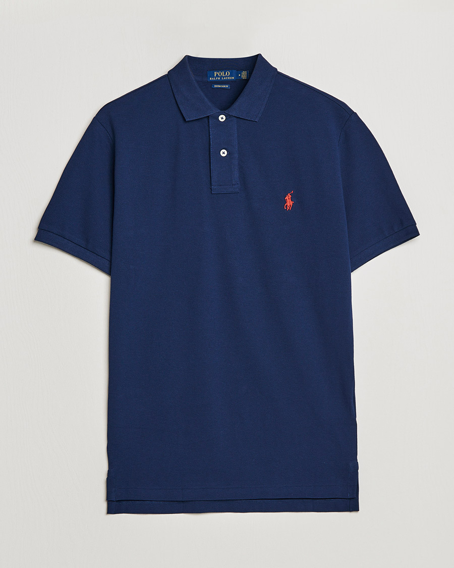 Uomini | Polo | Polo Ralph Lauren | Custom Slim Fit Polo Newport Navy