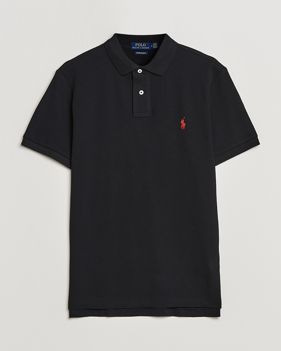 Uomini | Polo | Polo Ralph Lauren | Custom Slim Fit Polo Black