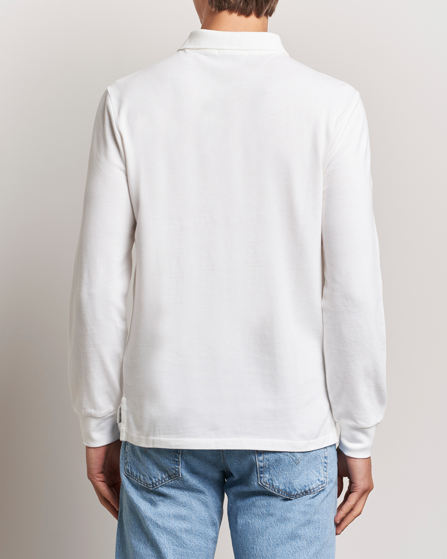 Uomini | Polo | Polo Ralph Lauren | Custom Slim Fit Long Sleeve Polo White