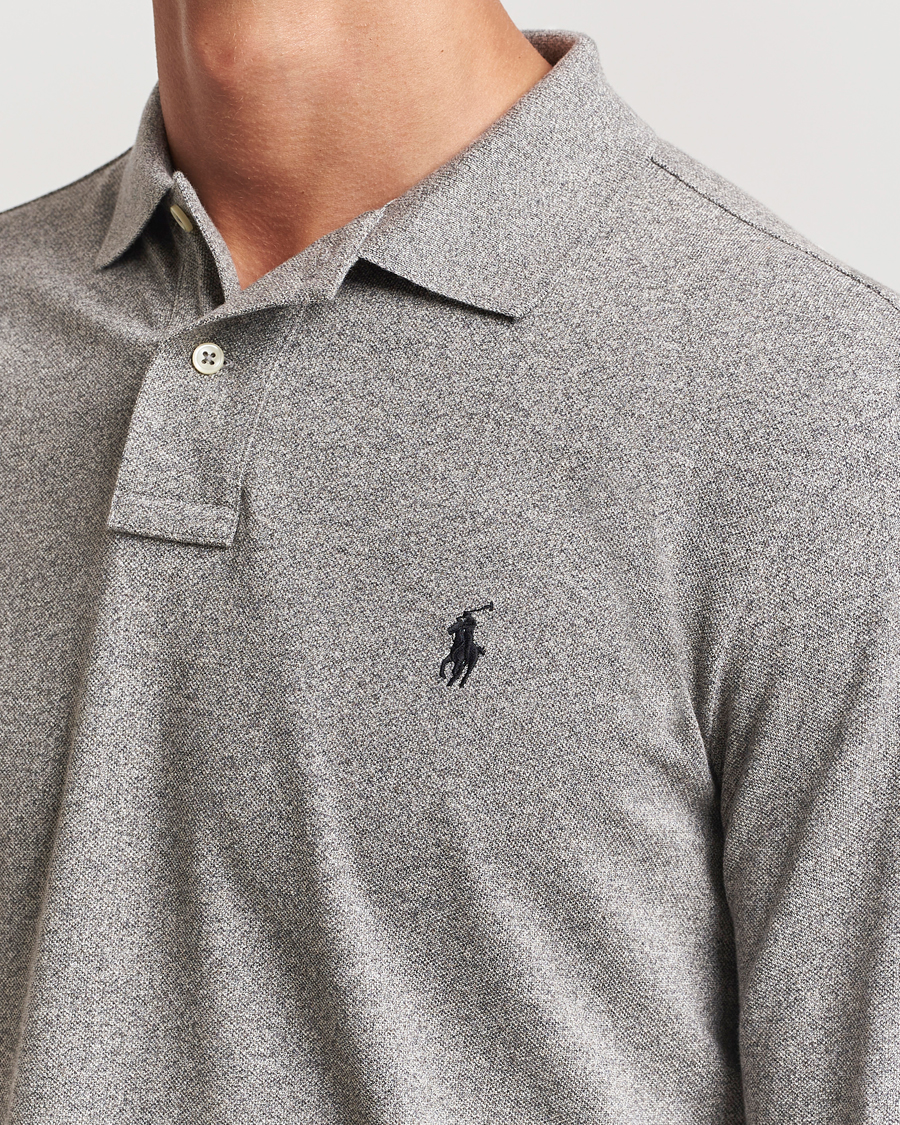 Uomini | Polo | Polo Ralph Lauren | Custom Slim Fit Long Sleeve Polo Canterbury Heather
