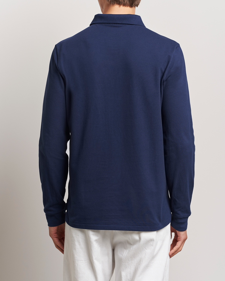 Uomini | Polo | Polo Ralph Lauren | Custom Slim Fit Long Sleeve Polo Newport Navy