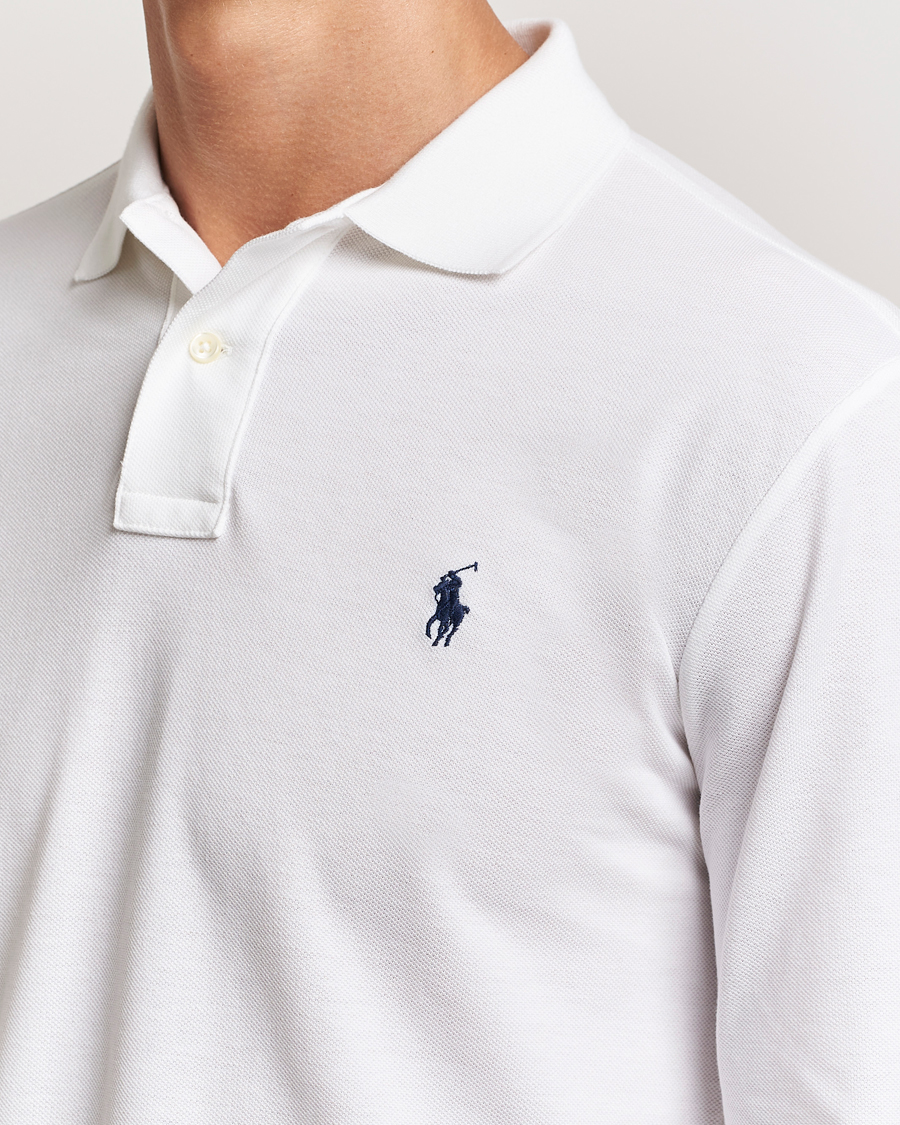 Uomini | Polo | Polo Ralph Lauren | Slim Fit Long Sleeve Polo White