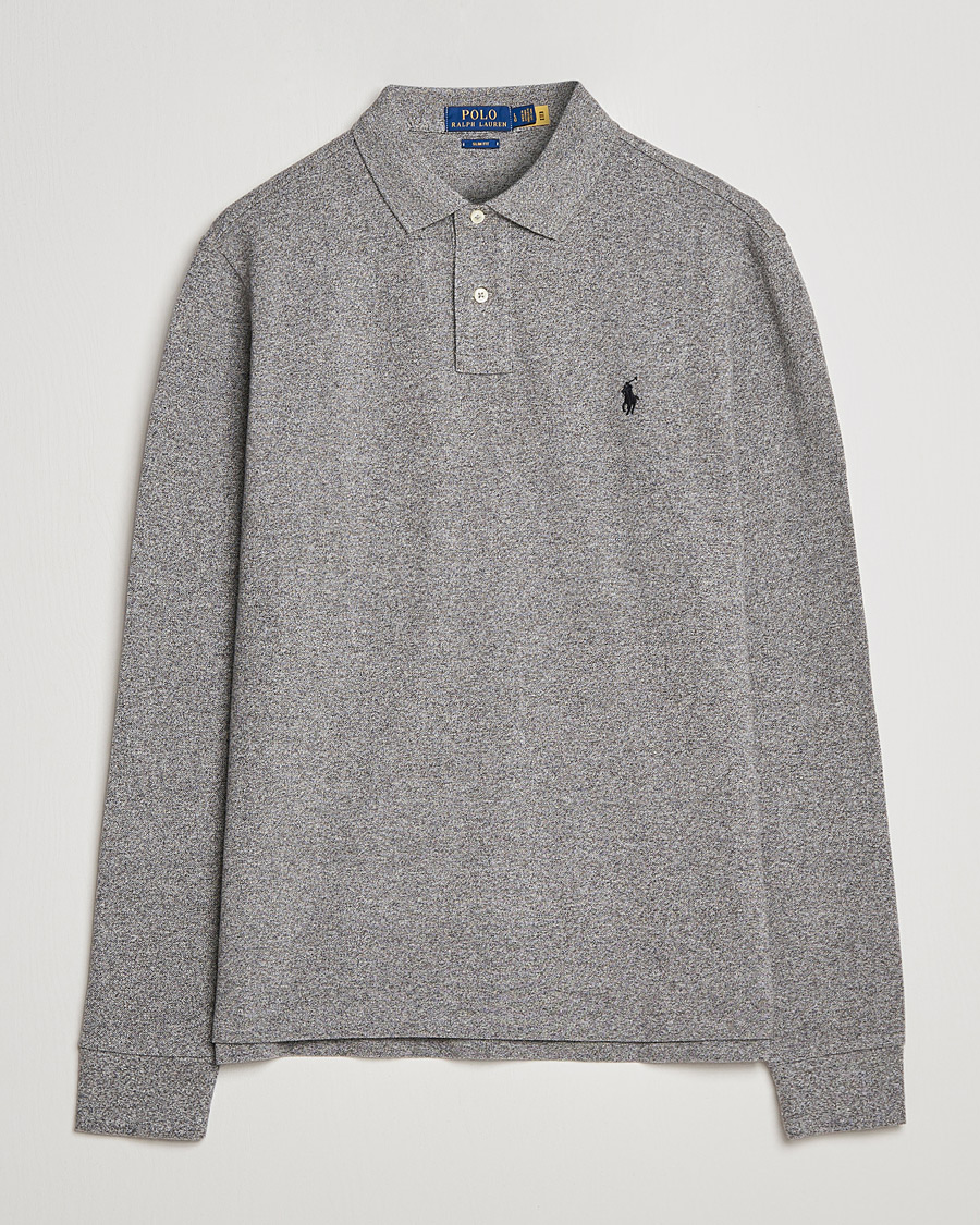 Uomini | Polo | Polo Ralph Lauren | Slim Fit Long Sleeve Polo Canterbury Heather