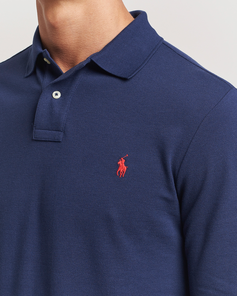 Uomini | Polo | Polo Ralph Lauren | Slim Fit Long Sleeve Polo Newport Navy