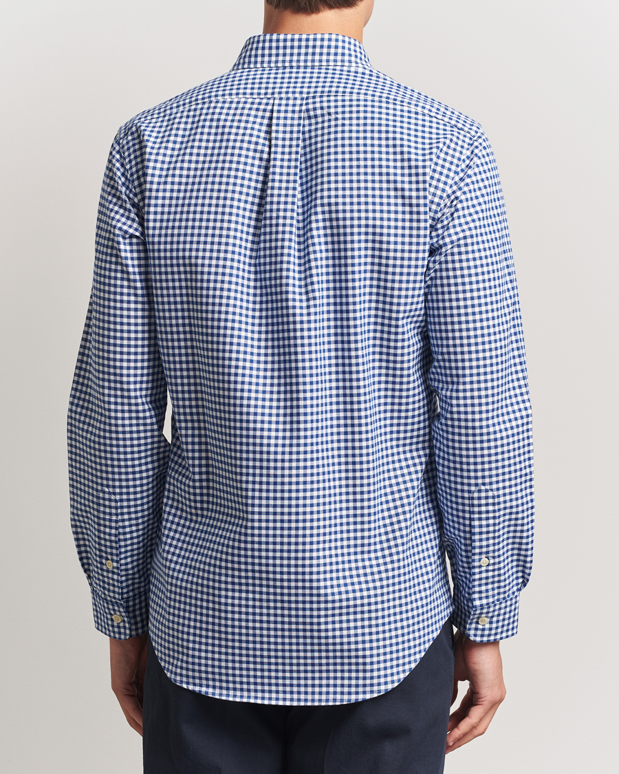 Uomini | Camicie | Polo Ralph Lauren | Custom Fit Oxford Gingham Shirt Blue/White