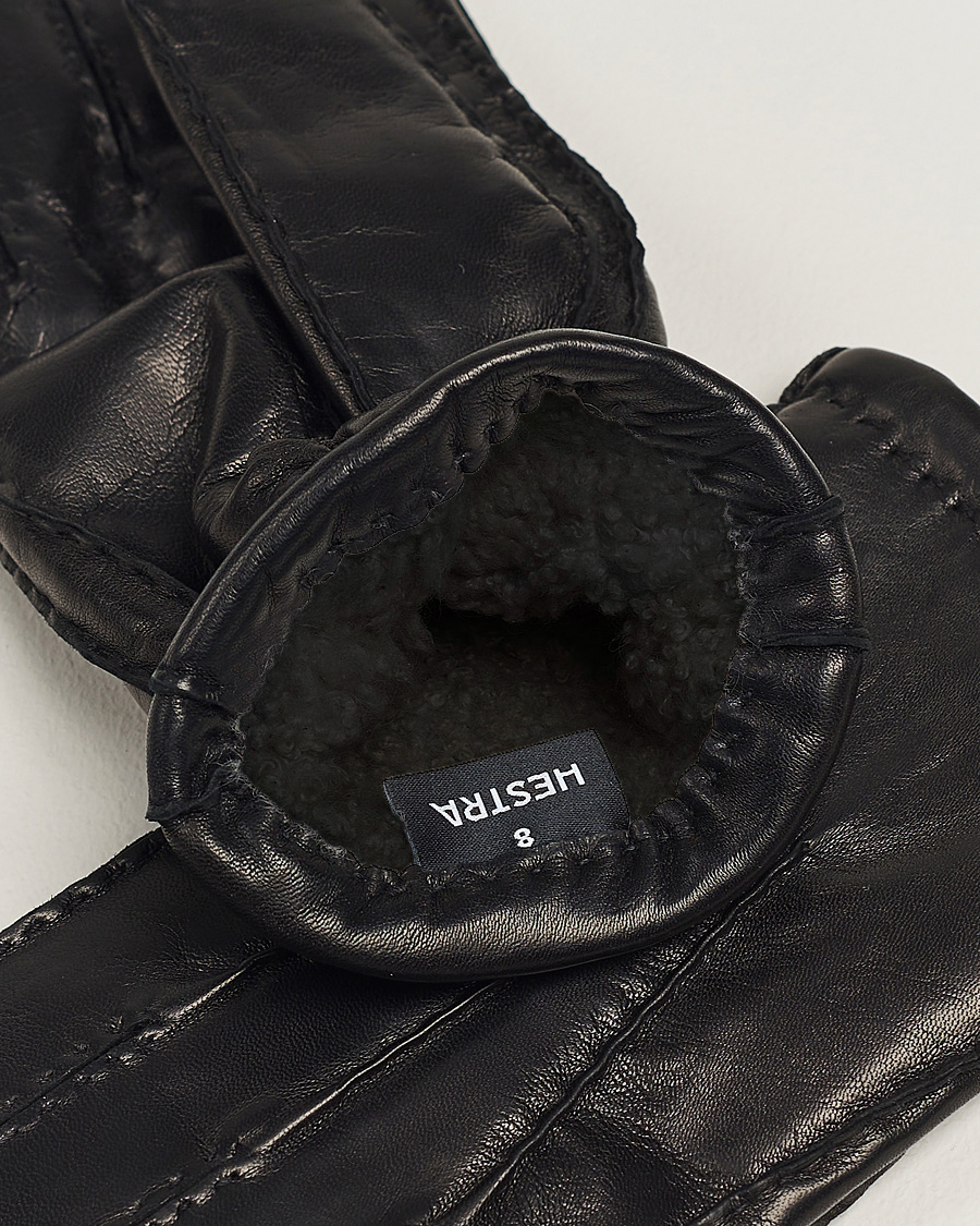 Uomini | Guanti | Hestra | George Lambskin Hairsheep Glove Black