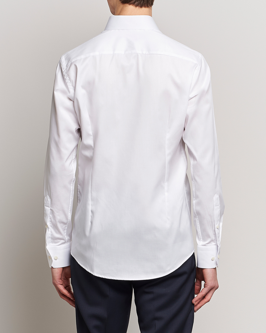 Uomini | Camicie | Eton | Slim Fit Twill Cut Away Shirt White