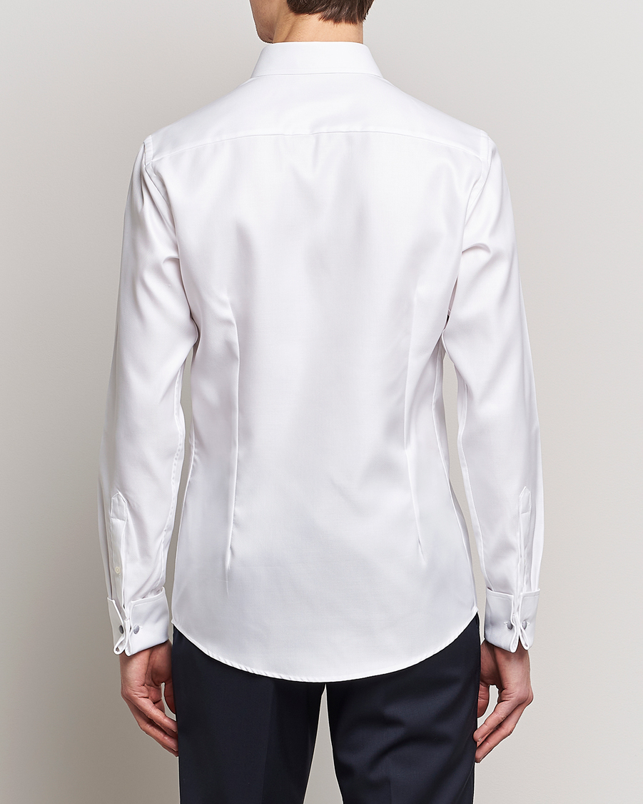 Uomini | Camicie | Eton | Slim Fit Twill Double Cuff Shirt White