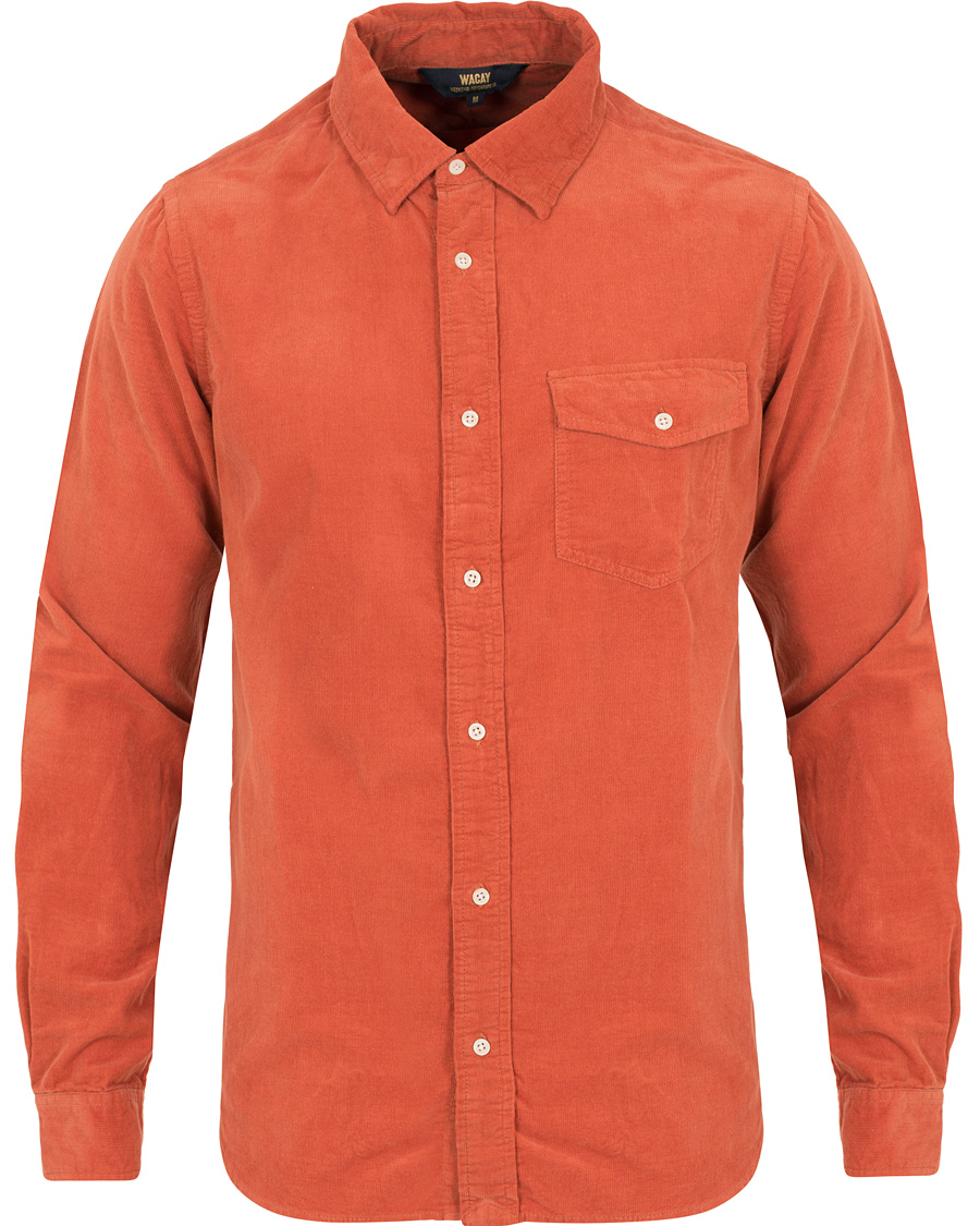 Uomini | Camicie | WACAY | Gusto Baby Cord Shirt Coral