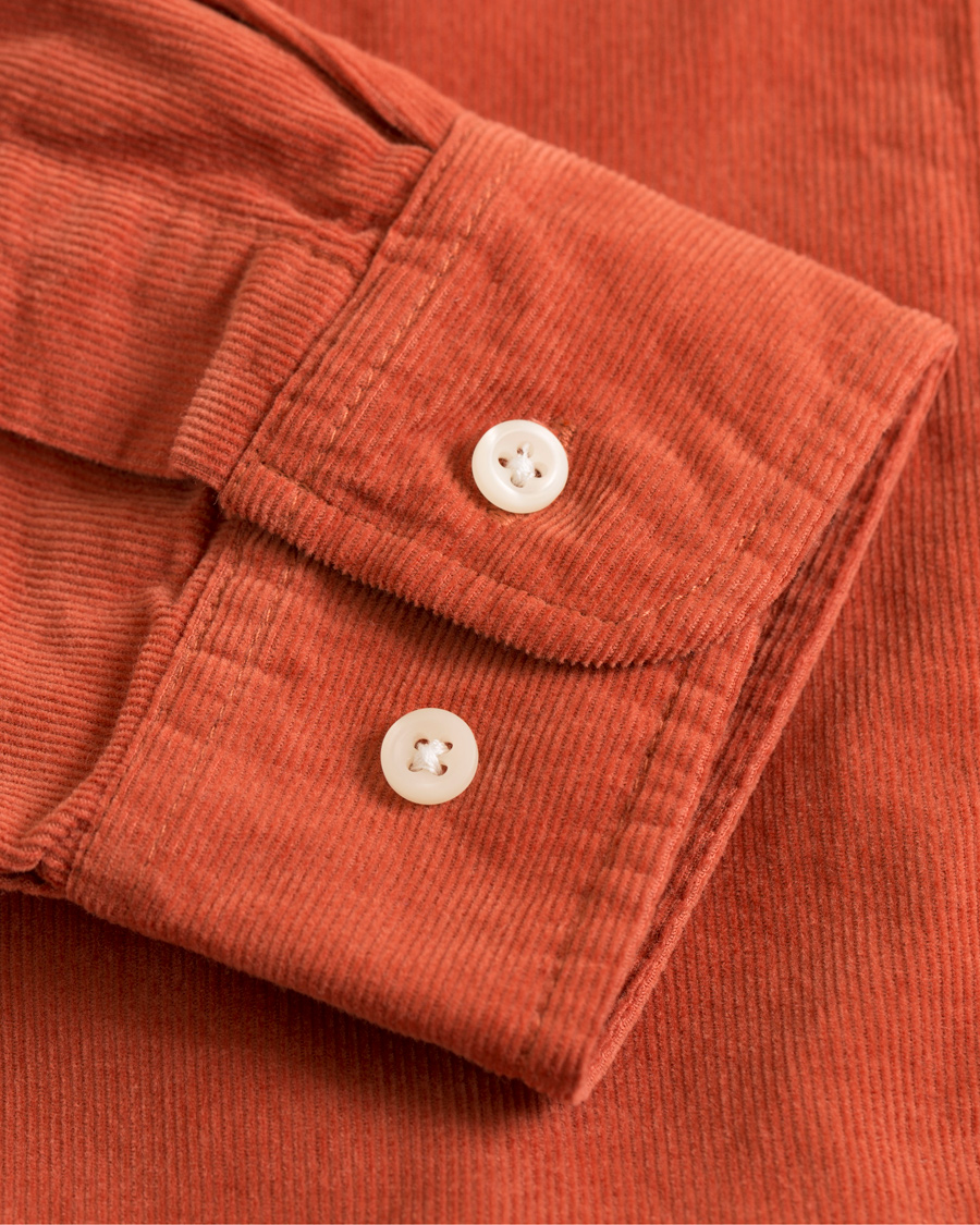 Uomini | Camicie | WACAY | Gusto Baby Cord Shirt Coral