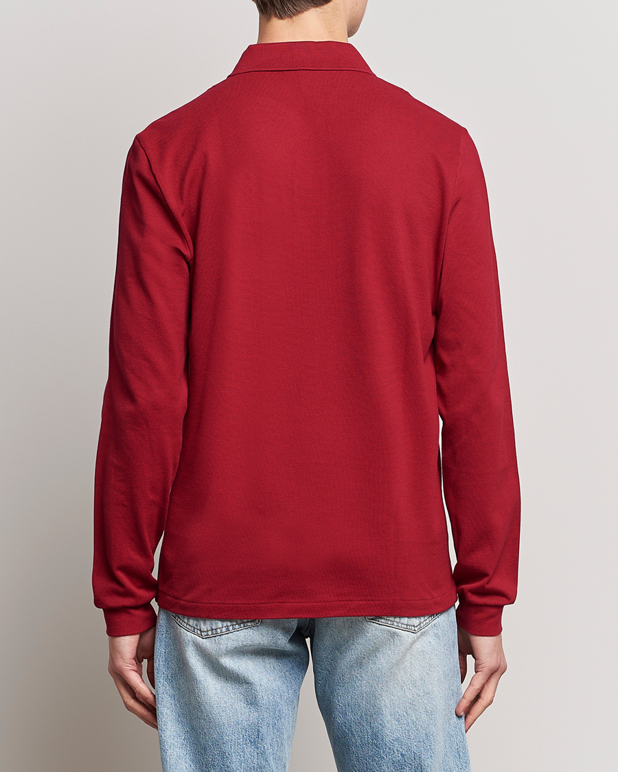 Uomini | Polo | Lacoste | Original Long Sleeve Polo Piké Bordeaux
