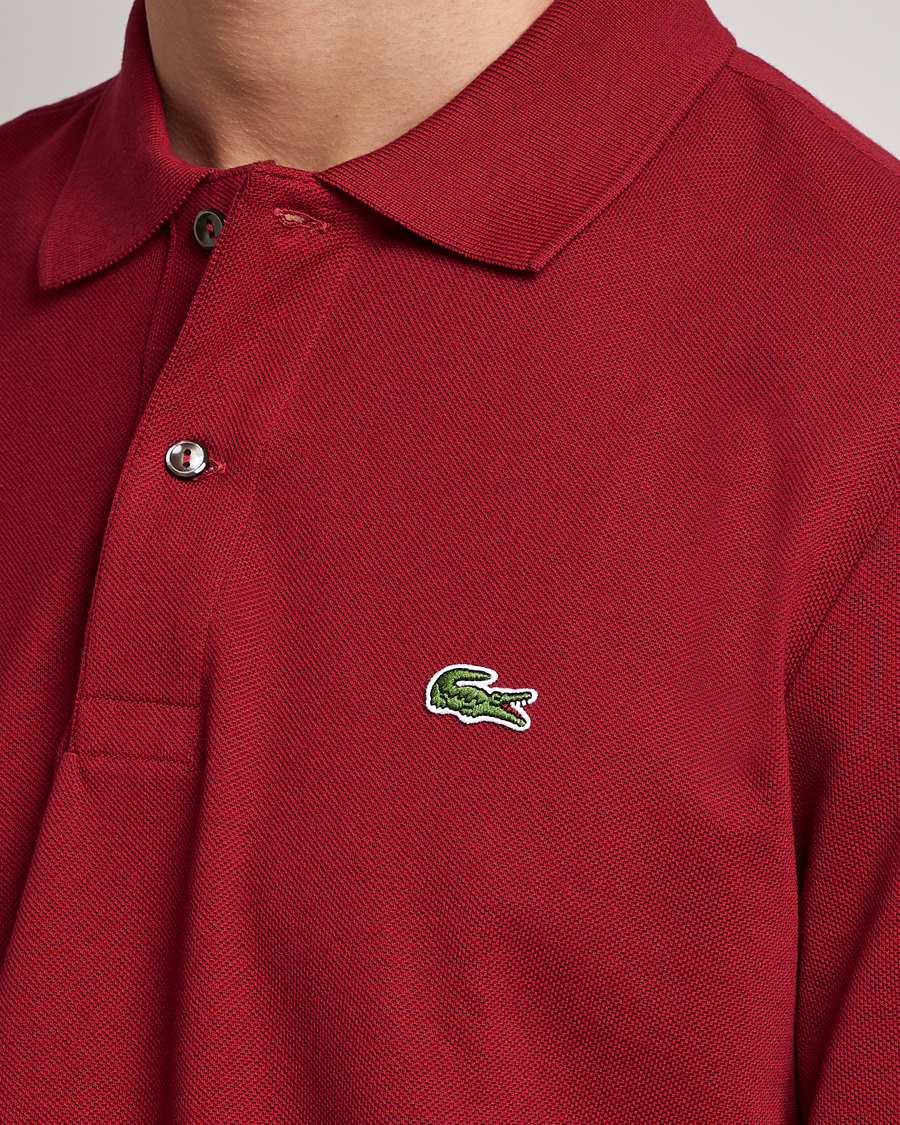 Uomini | Polo | Lacoste | Original Long Sleeve Polo Piké Bordeaux