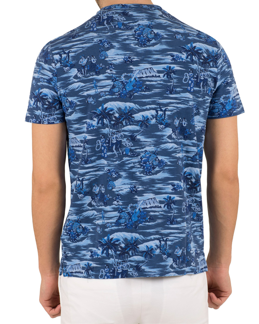 Uomini | Polo | Polo Ralph Lauren | Featherweight Grandad Collar Polo Indigo Island Blue