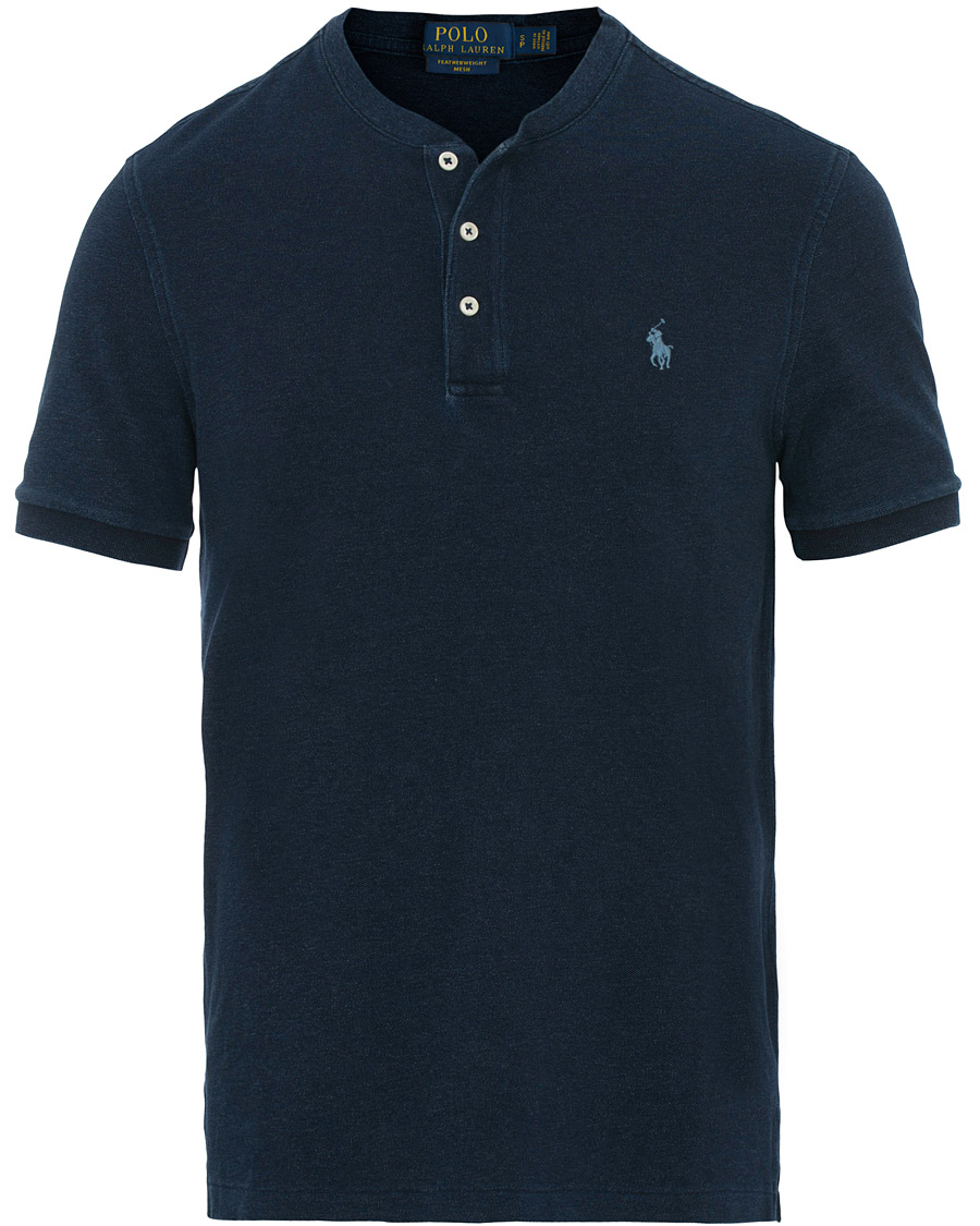 Uomini | Polo | Polo Ralph Lauren | Featherweight Grandad Collar Polo Dark Indigo