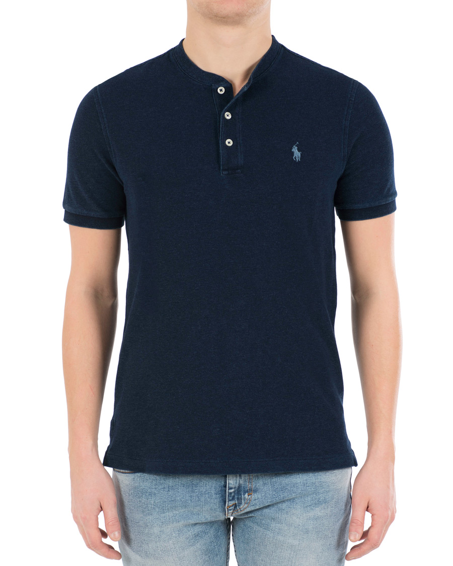 Uomini | Polo | Polo Ralph Lauren | Featherweight Grandad Collar Polo Dark Indigo