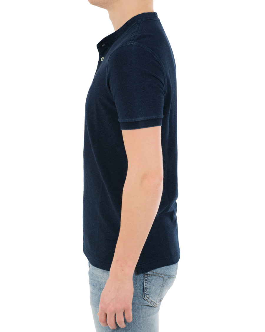 Uomini | Polo | Polo Ralph Lauren | Featherweight Grandad Collar Polo Dark Indigo