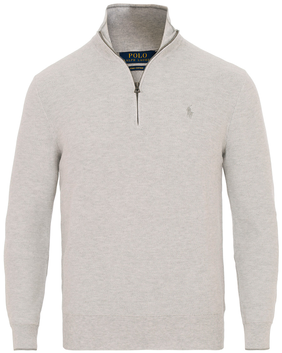 Uomini | Maglieria | Polo Ralph Lauren | Texture Half Zip Lawrence Grey Heather