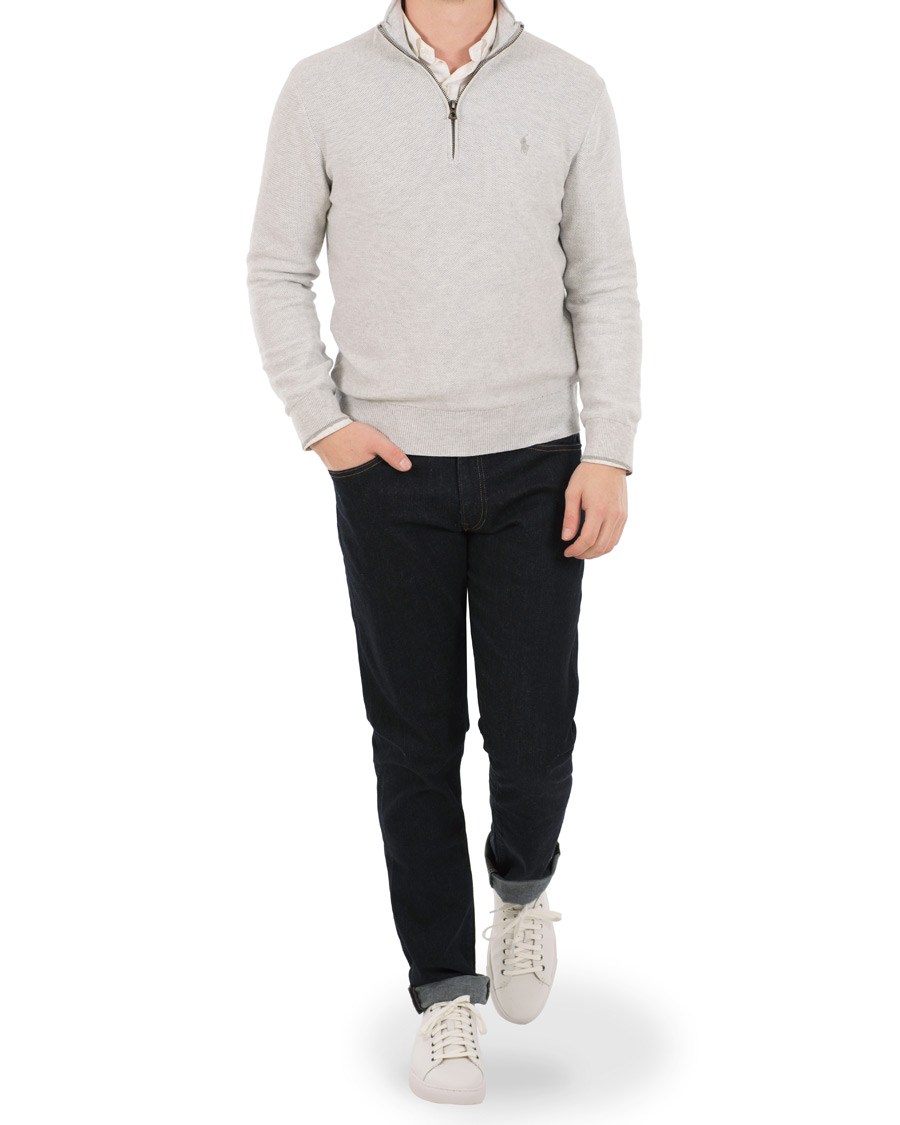 Uomini | Maglieria | Polo Ralph Lauren | Texture Half Zip Lawrence Grey Heather