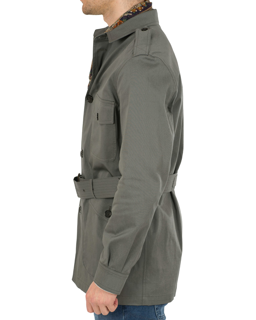 Uomini | Giacche | Private White V.C. | Belted Safari Jacket Teal Green