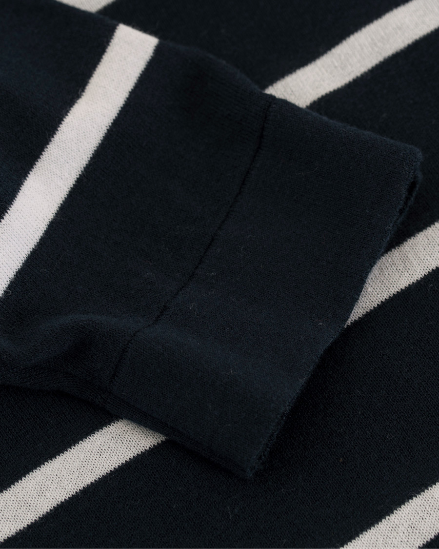 Uomini | Maglieria | HUGO | Simun Stripe Knitted Crew Neck Navy/White