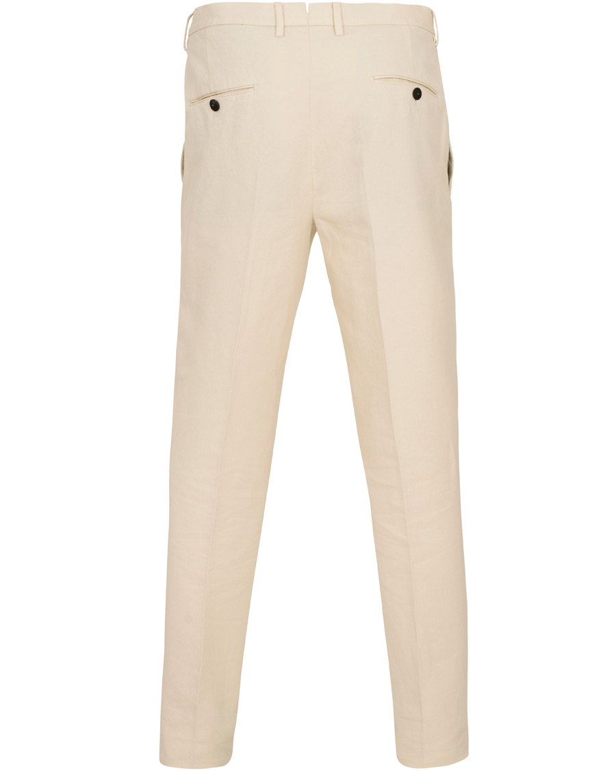 Uomini | Pantaloni | Incotex | Carrot Fit Single Pleated Trousers Off White