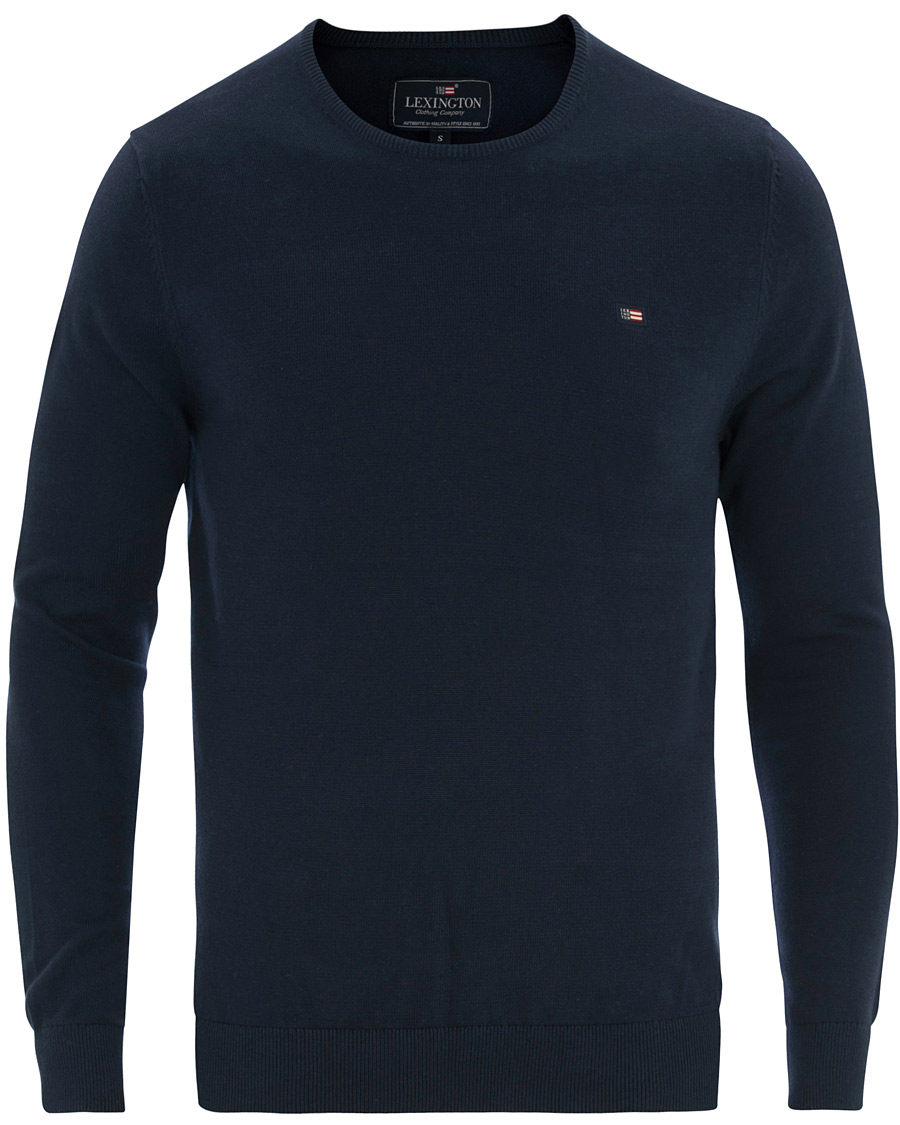 Uomini | Maglieria | Lexington | Bradley Crewneck Sweater Deepest Blue