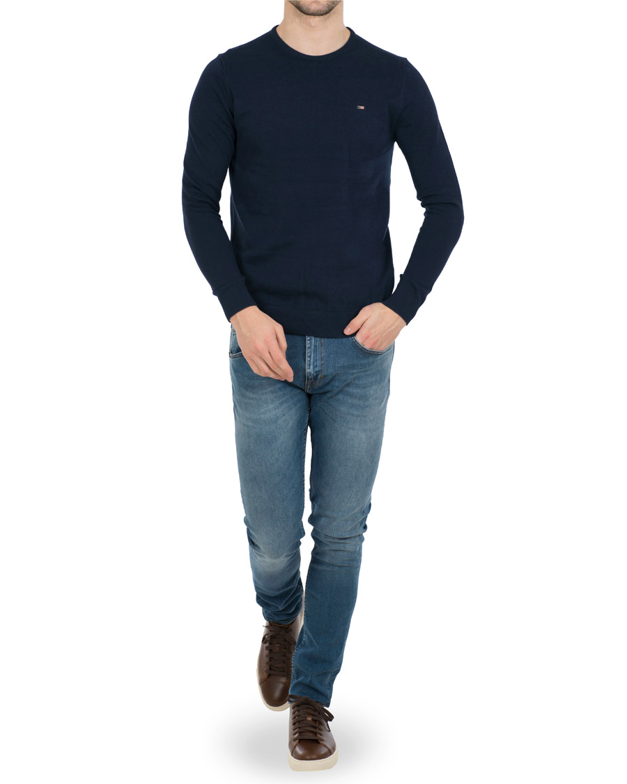Uomini | Maglieria | Lexington | Bradley Crewneck Sweater Deepest Blue