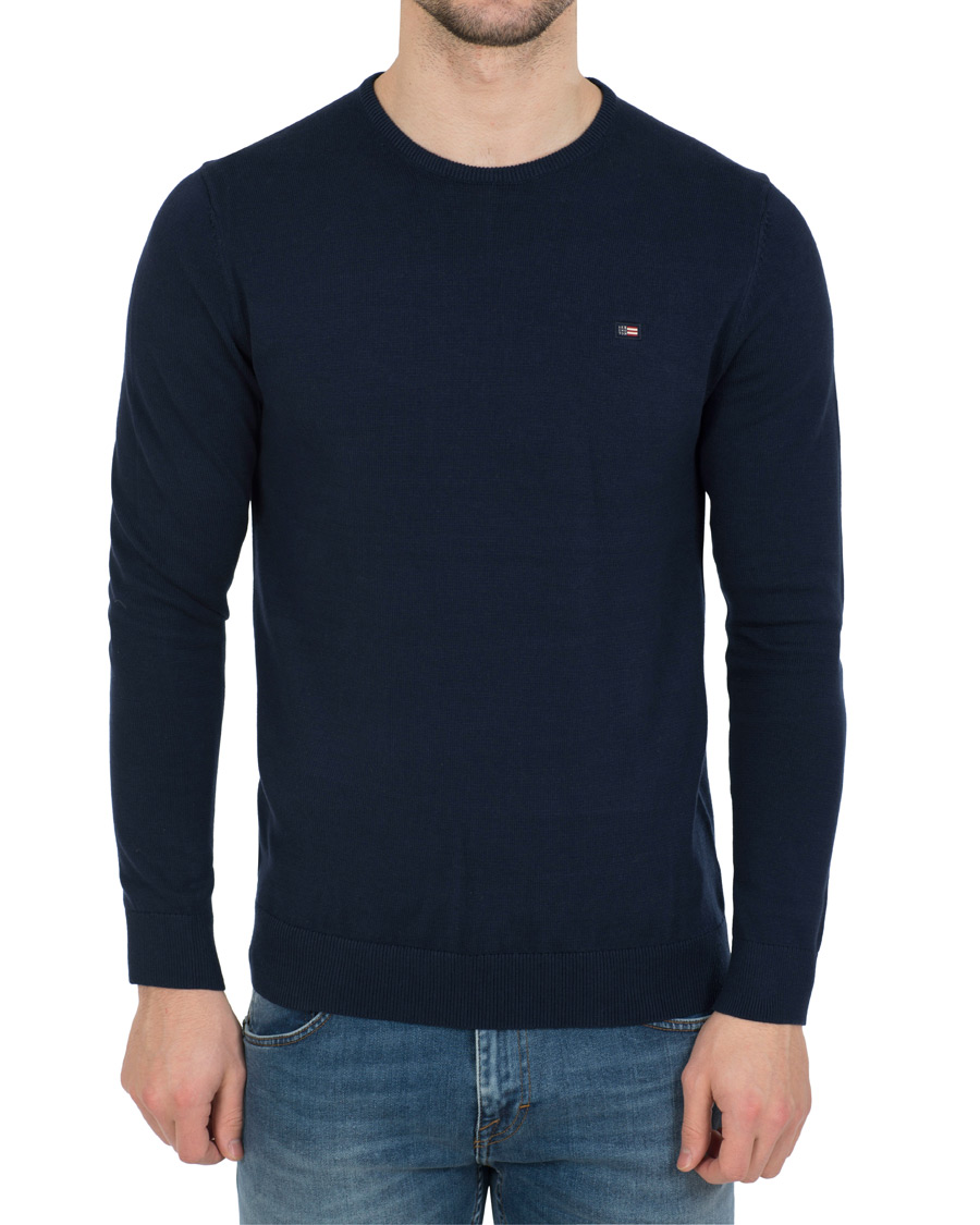 Uomini | Maglieria | Lexington | Bradley Crewneck Sweater Deepest Blue