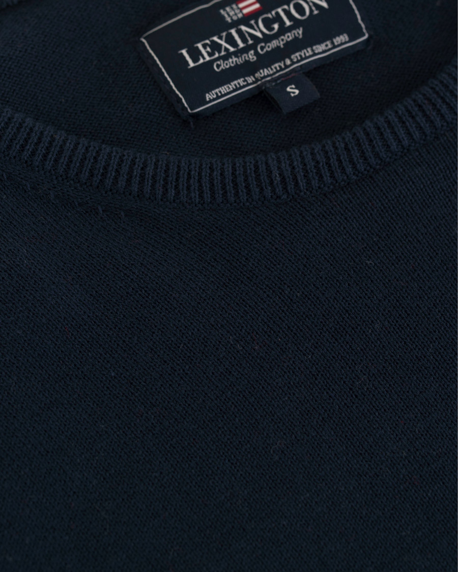 Uomini | Maglieria | Lexington | Bradley Crewneck Sweater Deepest Blue