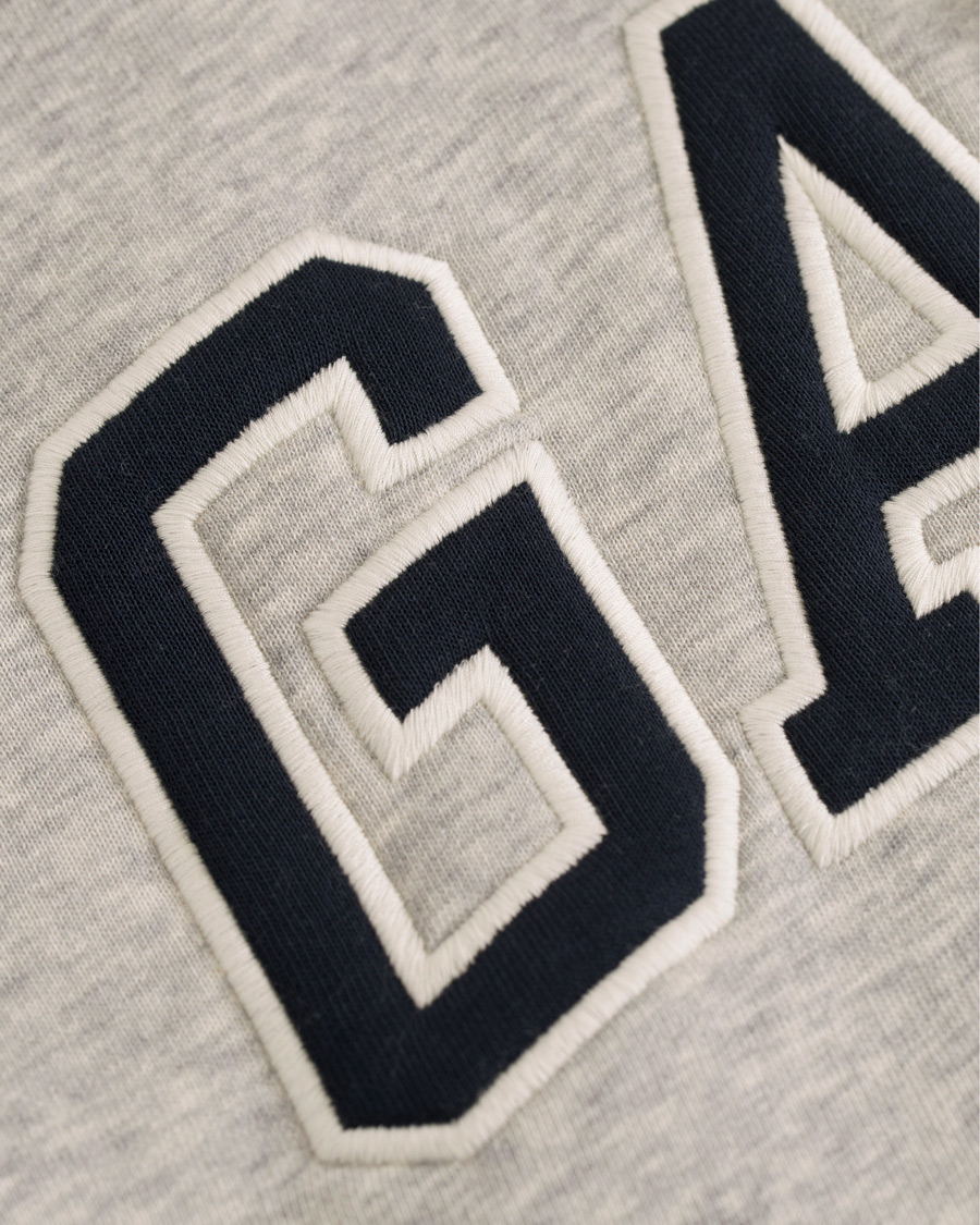 Uomini | Maglieria | Gant | Outline Full Zip Hoodie Light Grey Melange