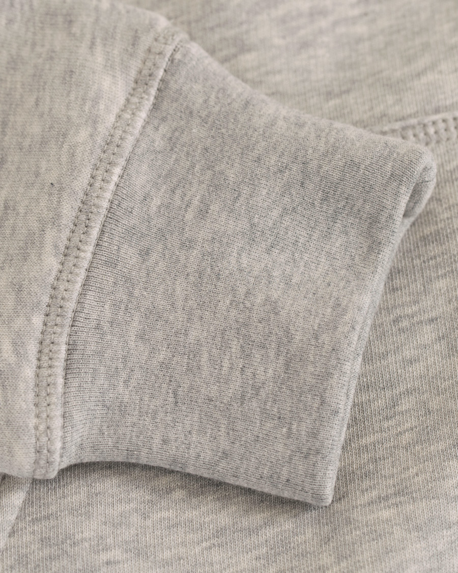 Uomini | Maglieria | Gant | Outline Full Zip Hoodie Light Grey Melange
