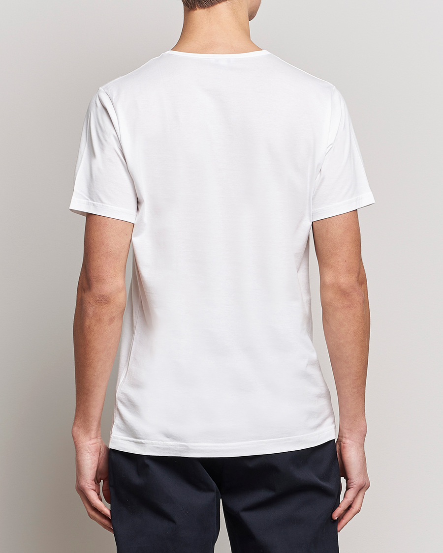 Uomini | T-shirt | Sunspel | Superfine Cotton Crew Neck T-Shirt White