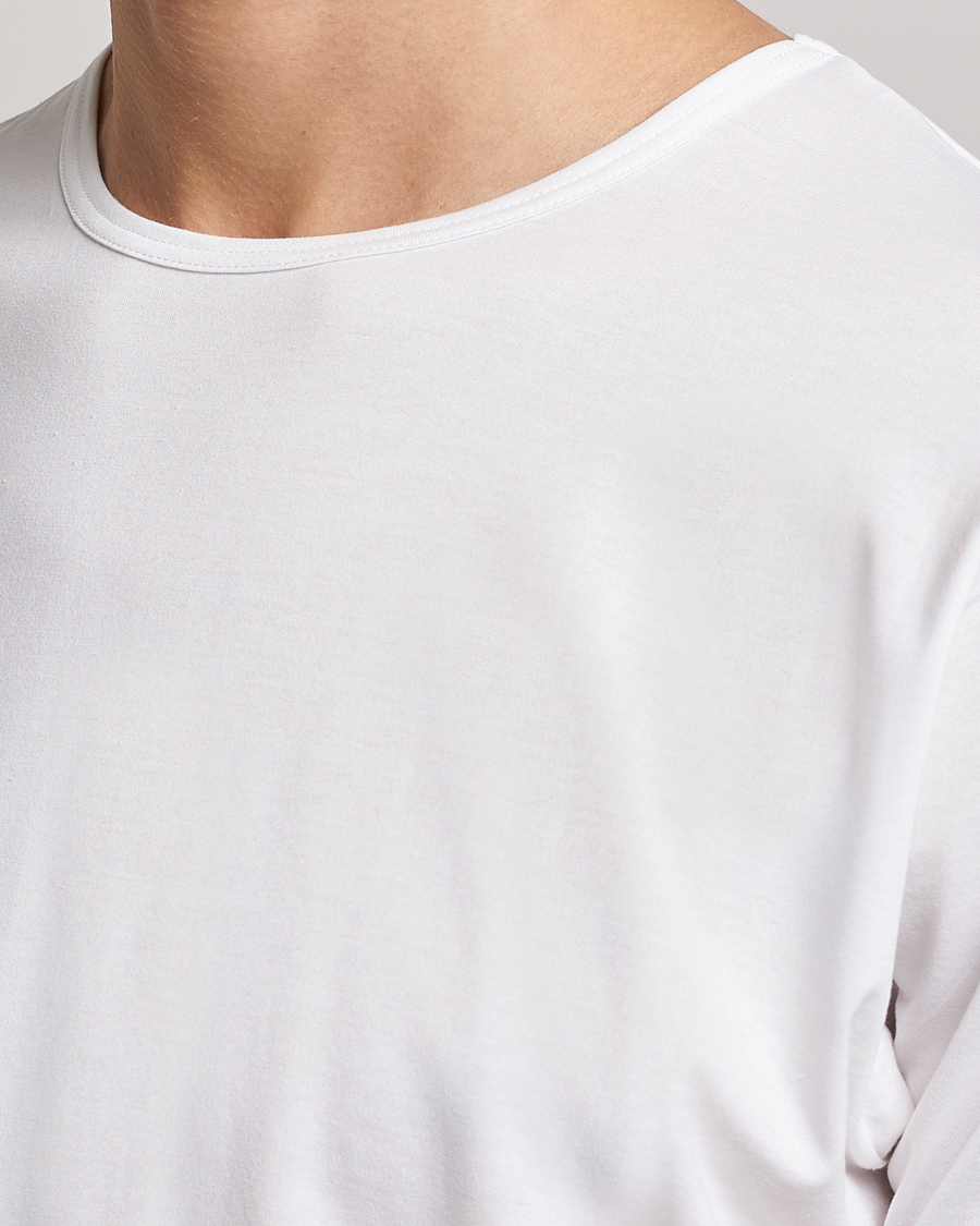 Uomini | T-shirt | Sunspel | Superfine Cotton Crew Neck T-Shirt White