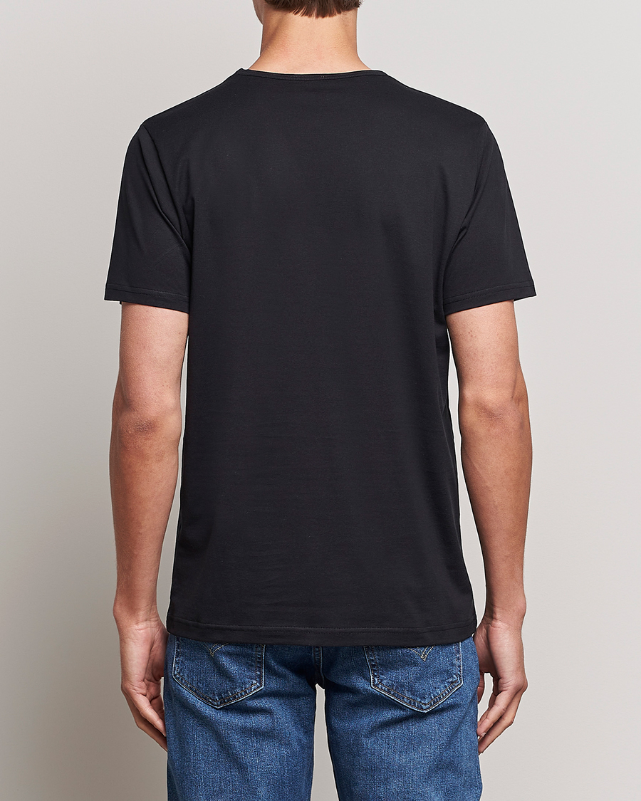 Uomini | T-shirt | Sunspel | Superfine Cotton Crew Neck T-Shirt Black