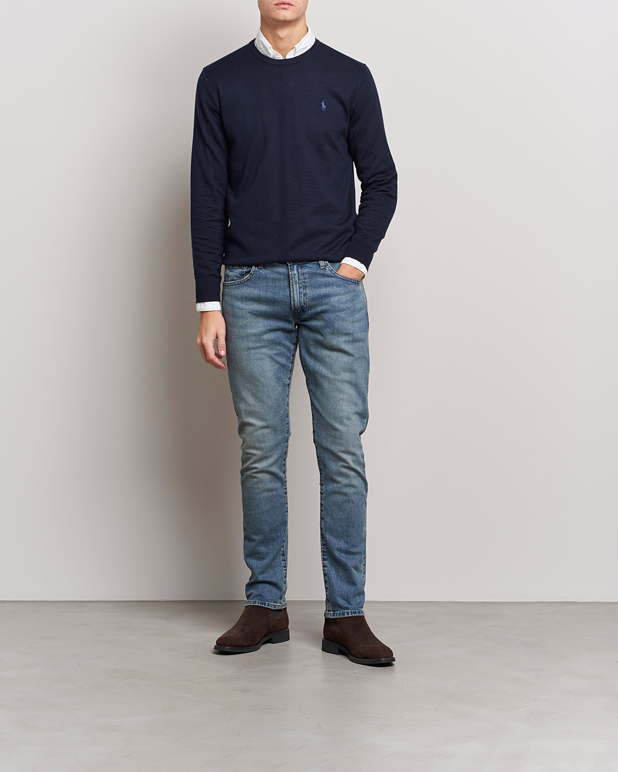 Uomini | Maglieria | Polo Ralph Lauren | Pima Cotton Crew Neck Pullover Hunter Navy