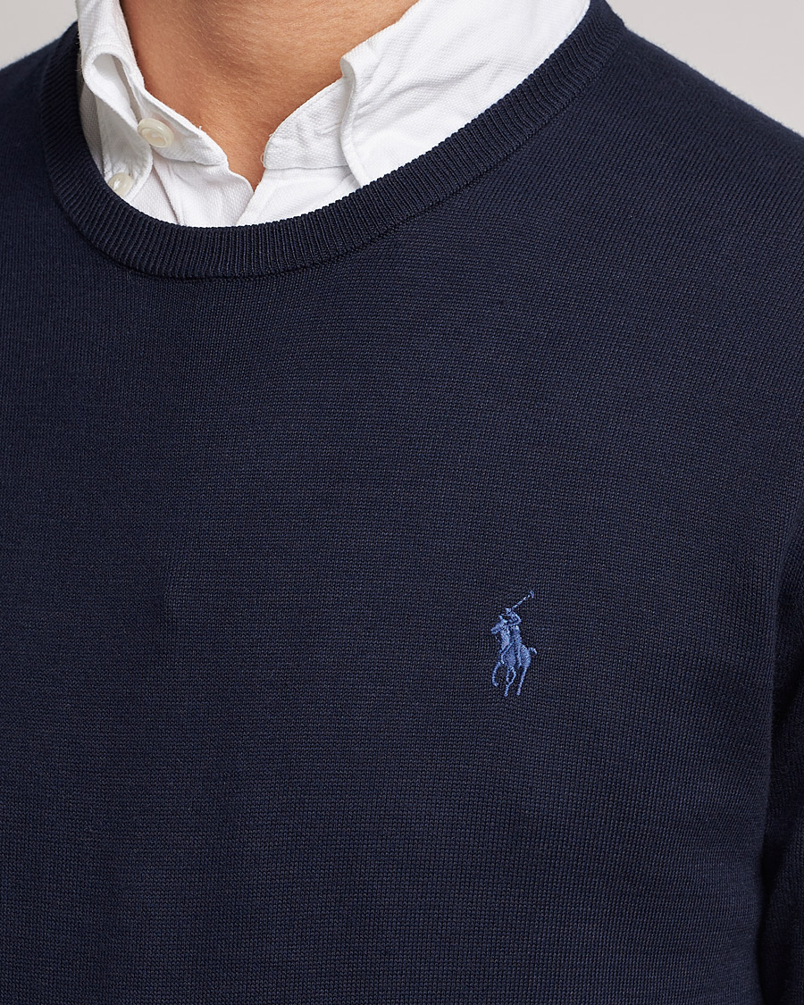 Uomini | Maglieria | Polo Ralph Lauren | Pima Cotton Crew Neck Pullover Hunter Navy