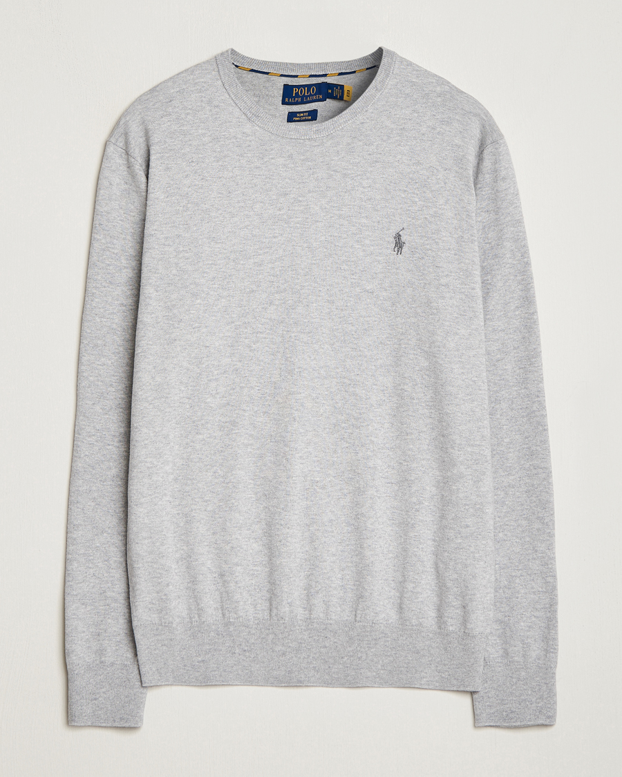 Uomini | Maglieria | Polo Ralph Lauren | Pima Cotton Crew Neck Pullover Andover Heather