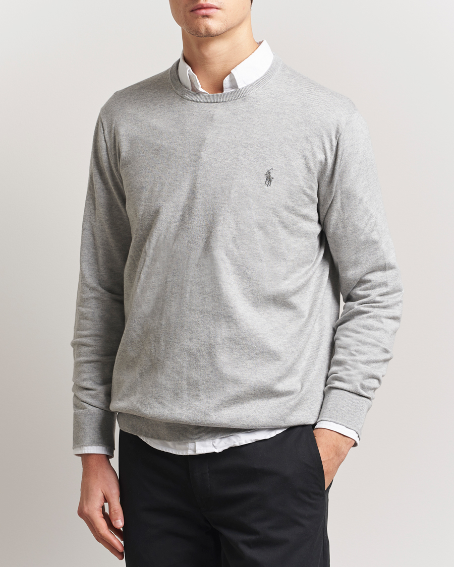 Uomini | Maglieria | Polo Ralph Lauren | Pima Cotton Crew Neck Pullover Andover Heather
