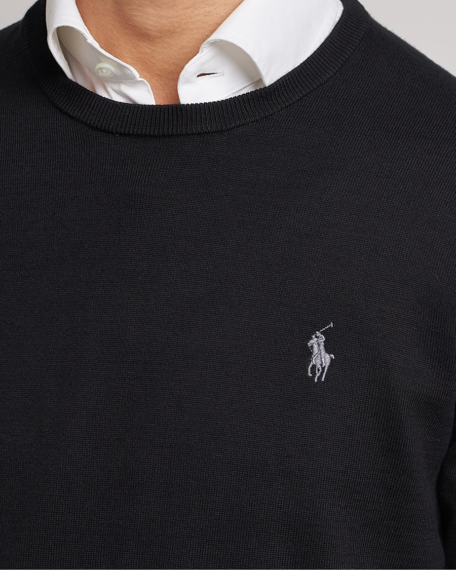 Uomini | Maglieria | Polo Ralph Lauren | Pima Cotton Crew Neck Pullover Polo Black