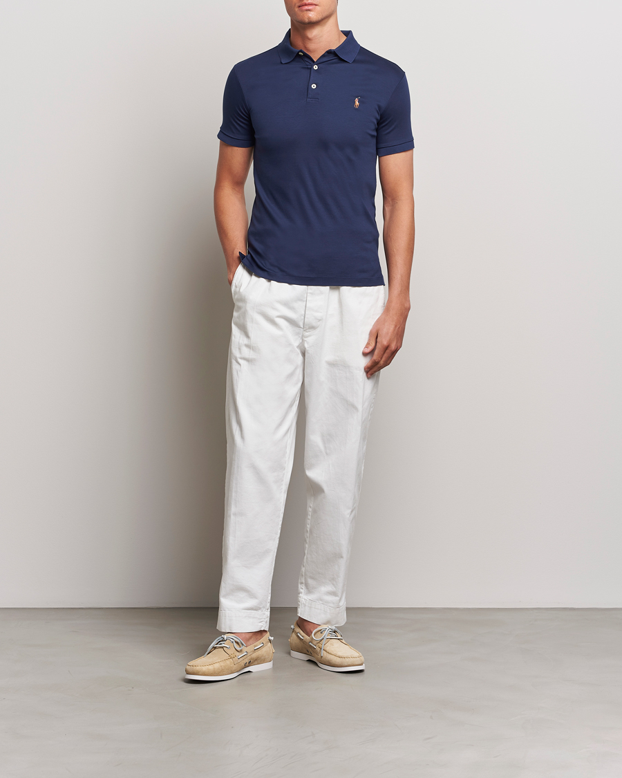 Uomini | Polo | Polo Ralph Lauren | Slim Fit Pima Cotton Polo Refined Navy