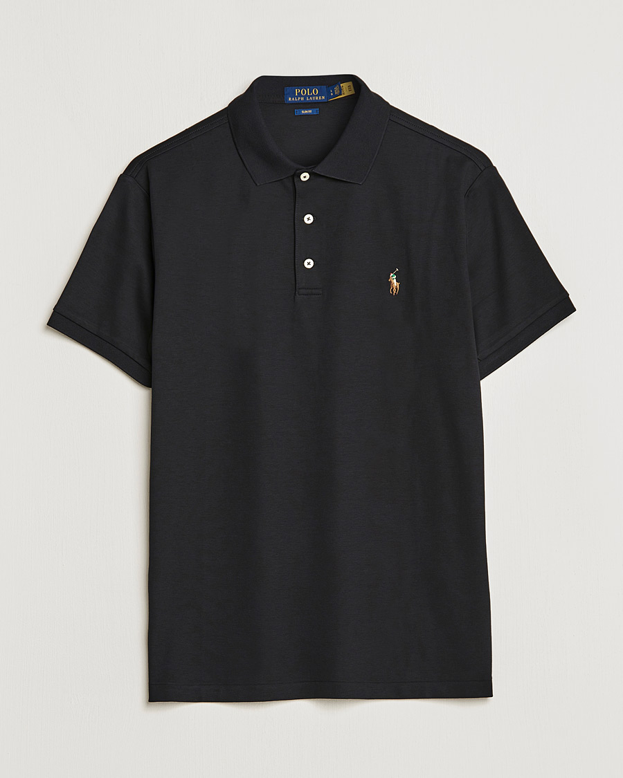 Uomini | Polo | Polo Ralph Lauren | Slim Fit Pima Cotton Polo Polo Black