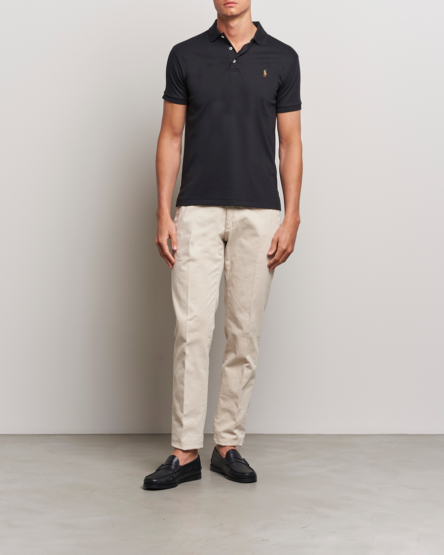 Uomini | Polo | Polo Ralph Lauren | Slim Fit Pima Cotton Polo Polo Black