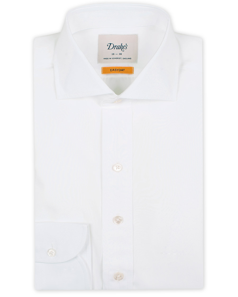 Uomini | Camicie | Drake's | Slim Fit Poplin Shirt White
