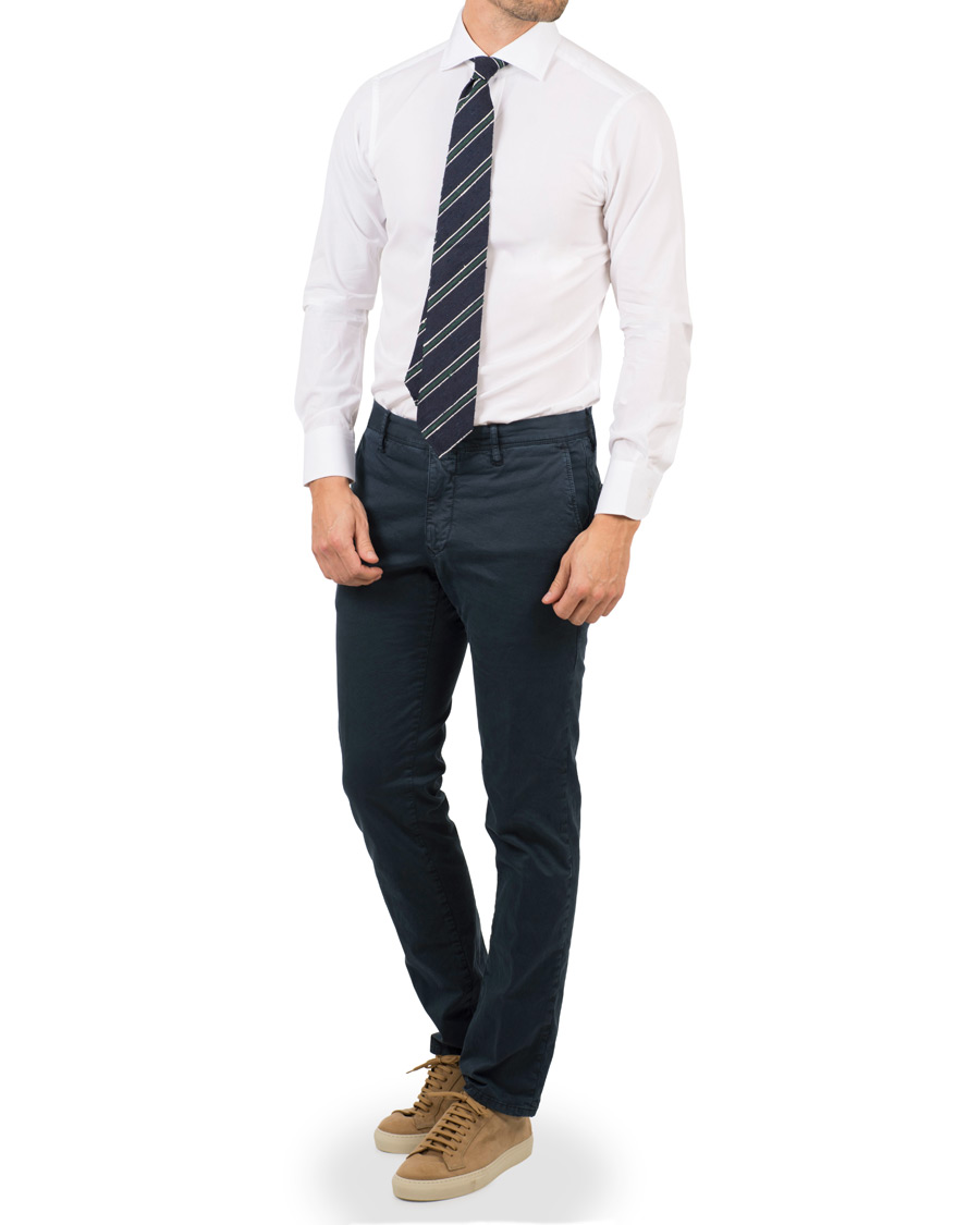 Uomini | Camicie | Drake's | Slim Fit Poplin Shirt White