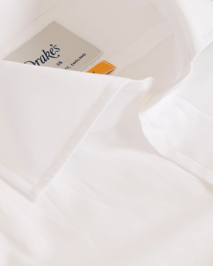 Uomini | Camicie | Drake's | Slim Fit Poplin Shirt White