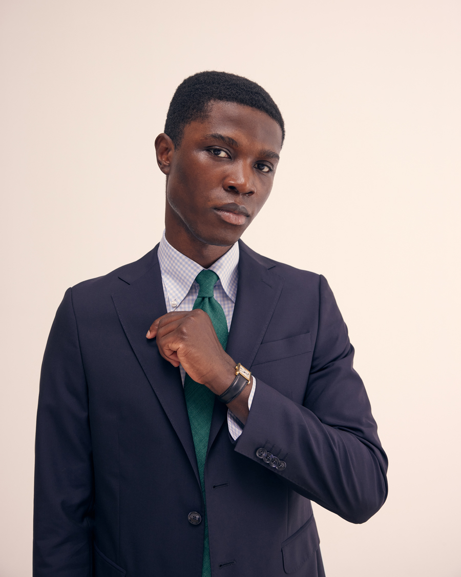 Uomini | Cravatte | Drake's | Drake'sSilk Tussah Handrolled TieGreen
