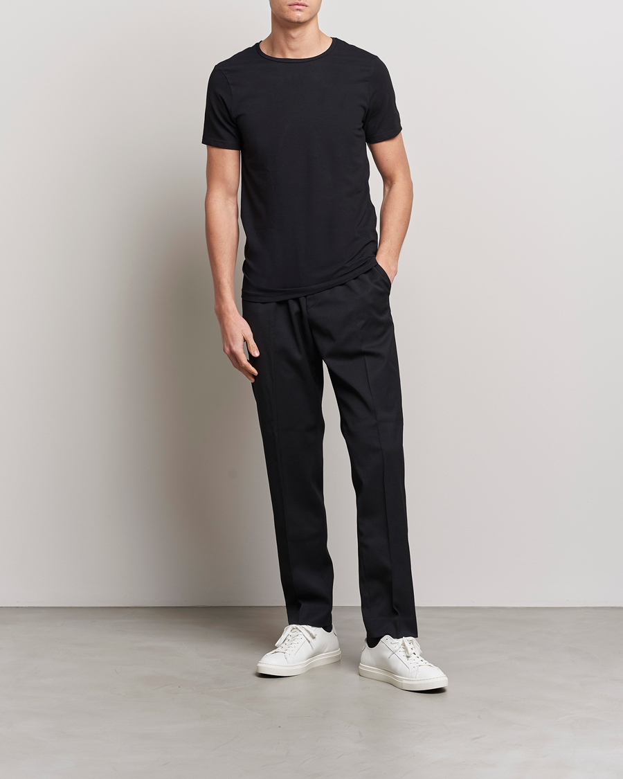 Uomini | T-shirt | Bread & Boxers | 2-Pack Crew Neck Tee Black