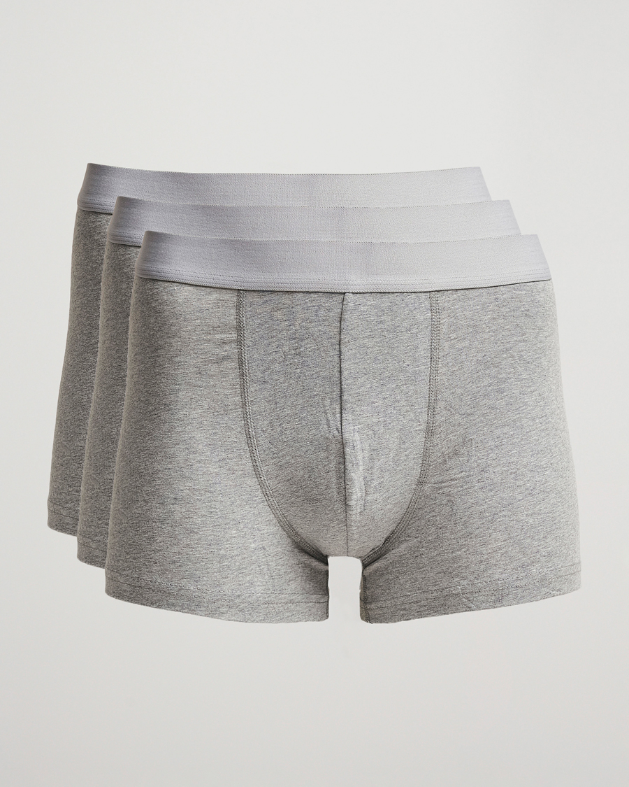 Uomini | Biancheria intima | Bread & Boxers | 3-Pack Boxer Brief Grey Melange