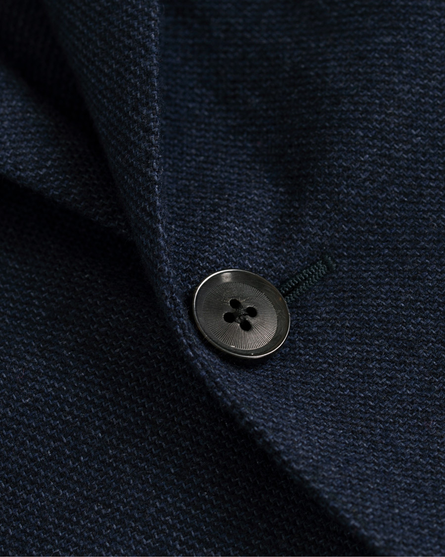 Uomini | Blazers | Caruso | Aida Microstructure Melange Wool Blazer Dark Blue